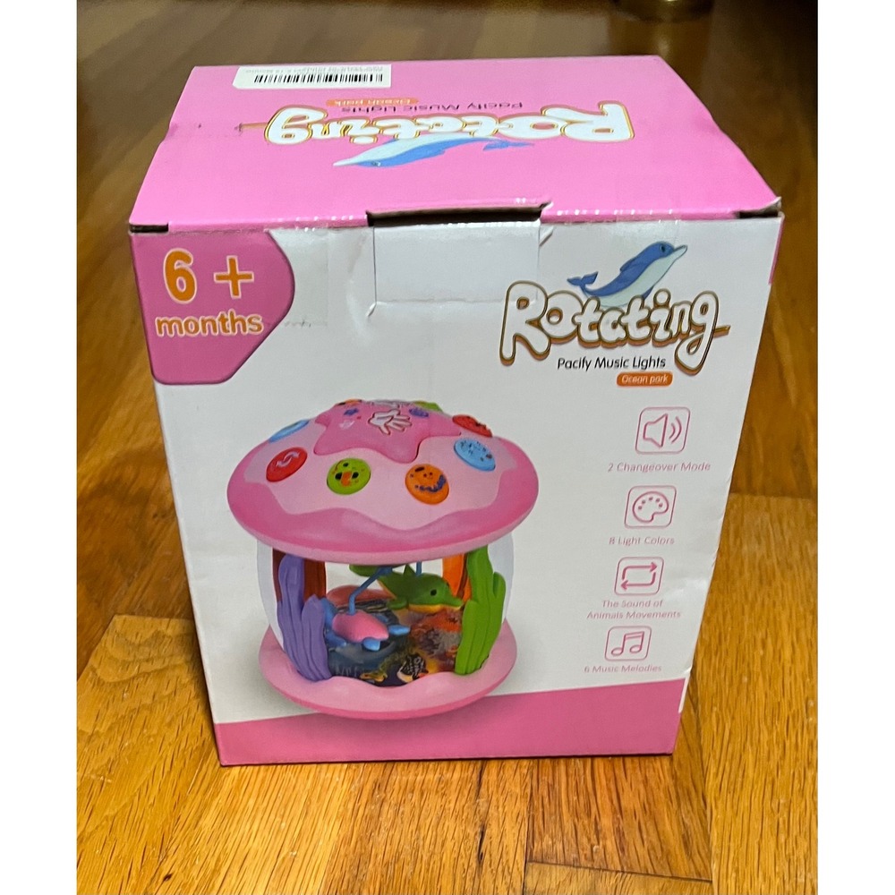 Rotating Ocean Paradise Pink Pacify Music Lights Toy for Ages 6M+ Bedtime Soothe